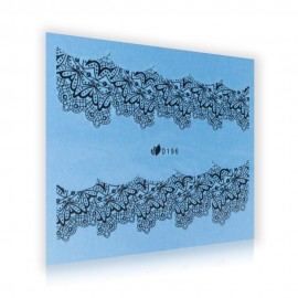 Black French Lace Sticker - D196