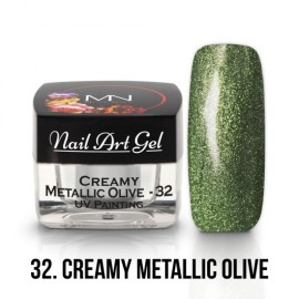 UV Painting Nail Art Gel - 32 - Metallic Olive- 4g