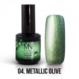 Gel Polish Metallic no.04. - Metallic Olive 12ml