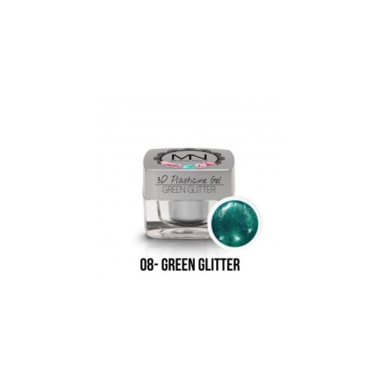 3D Plasticine Gel - 08 - Green Glitter - 3,5g