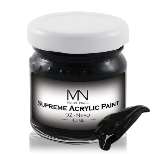 Supreme Acrylic Paint - no.02. Nero - 40 ml